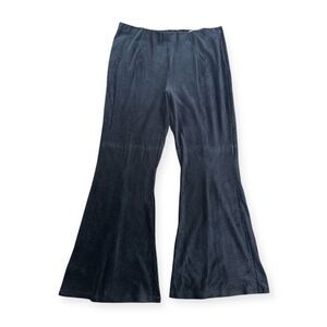 Forever 21 Flare Leg Pants Womens 3X High Black Textured Trousers